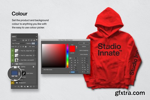 CreativeMarket - Hoodie Front Mockup 5478463