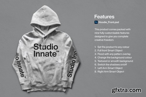 Download Creativemarket Hoodie Front Mockup 5478463 Gfxtra PSD Mockup Templates