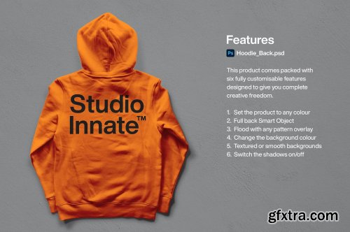 CreativeMarket - Hoodie Back Mockup 5478455