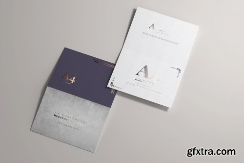 CreativeMarket - A4 Bi-Fold Horizontal Mockups 4808515