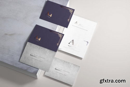 CreativeMarket - A4 Bi-Fold Horizontal Mockups 4808515