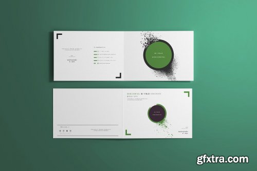 CreativeMarket - A4 Bi-Fold Horizontal Mockups 4811515