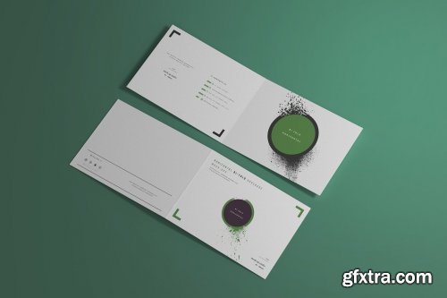 CreativeMarket - A4 Bi-Fold Horizontal Mockups 4811515