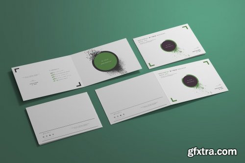 CreativeMarket - A4 Bi-Fold Horizontal Mockups 4811515