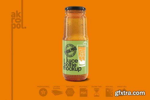 CreativeMarket - Juice bottle Mock Up 4537554