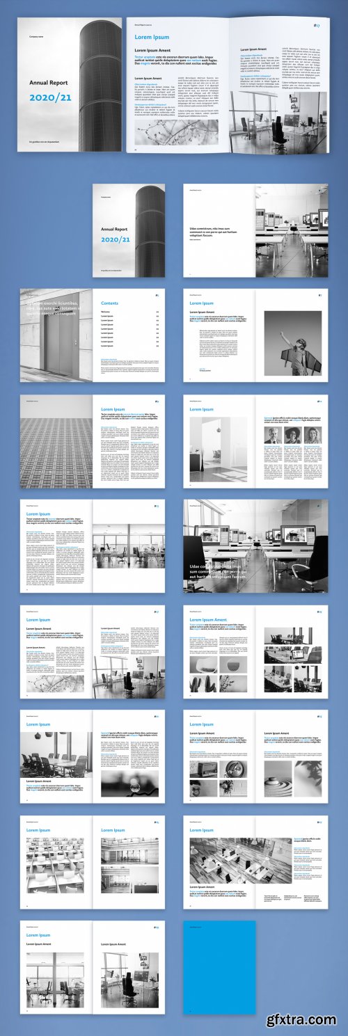 Clean and Elegant Annual Report Layout 385807277