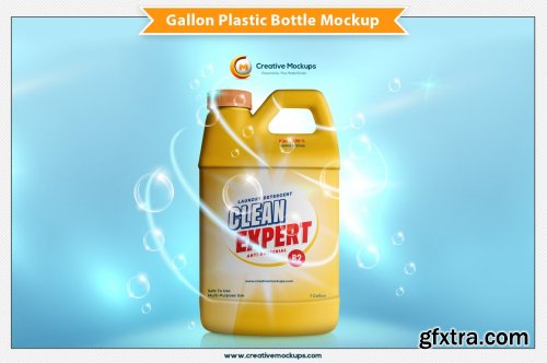 CreativeMarket - Gallon Plastic Bottle Mockup 5199527