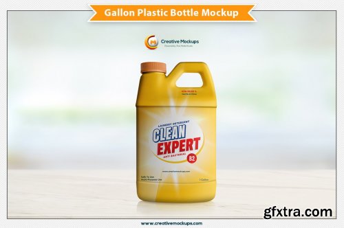 CreativeMarket - Gallon Plastic Bottle Mockup 5199527