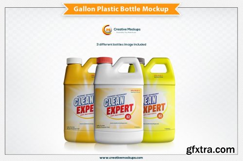 CreativeMarket - Gallon Plastic Bottle Mockup 5199527