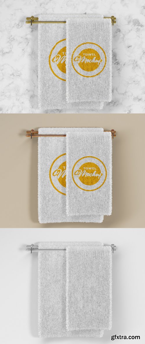 Folded Soft Terry Towel Mockup 385835709