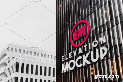 CreativeMarket - Elevation Signboard Mockups 5475456