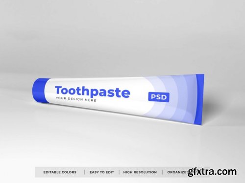 Toothpaste packaging 3d mockup - 16 PSD