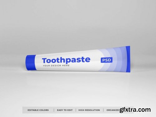 Toothpaste packaging 3d mockup - 16 PSD