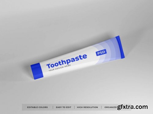 Toothpaste packaging 3d mockup - 16 PSD