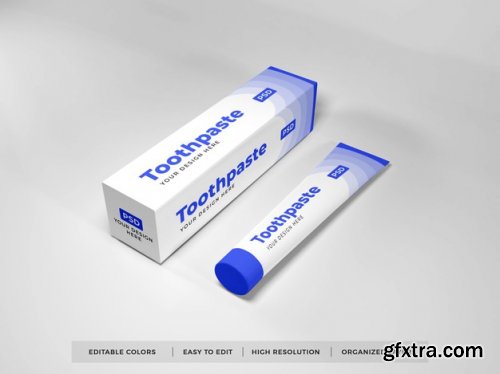 Toothpaste packaging 3d mockup - 16 PSD