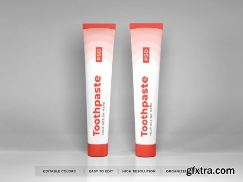 Toothpaste packaging 3d mockup - 16 PSD