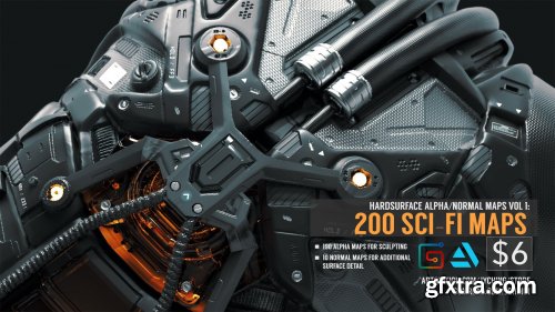 Artstation - Hardsurface Alpha/Normal Maps Vol 1: 200 Sci-Fi Maps 