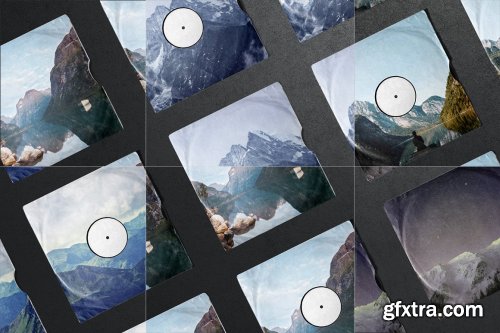 CreativeMarket - Vinyl Record Mockups Set 5461989