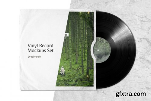 CreativeMarket - Vinyl Record Mockups Set 5461989