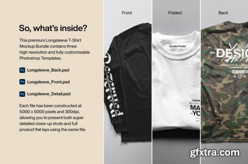 CreativeMarket - Long Sleeve Tee - Mockup Bundle 5183065