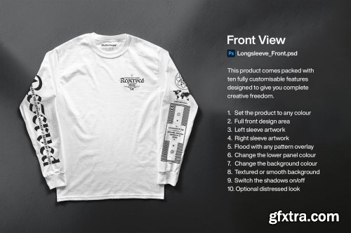 CreativeMarket - Long Sleeve Tee - Mockup Bundle 5183065