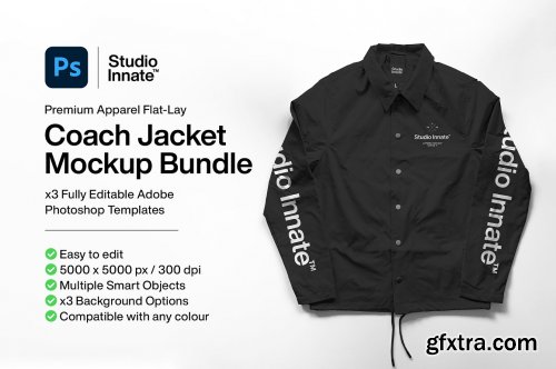 CreativeMarket - Coach Jacket - Mockup Bundle 5175713