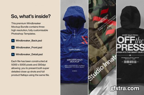 CreativeMarket - Windbreaker Jacket - Mockup Bundle 5346858