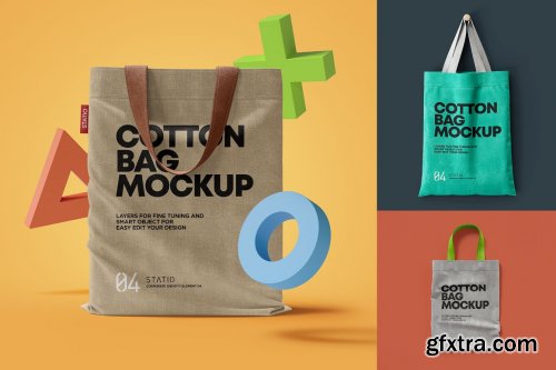 CreativeMarket - COTTON BAG MOCKUP: Statio pack 5490294