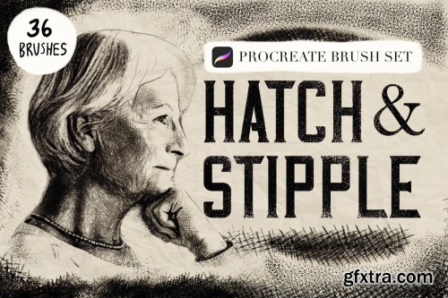 CreativeMarket - Hatch & Stipple Procreate Brushes 5498208