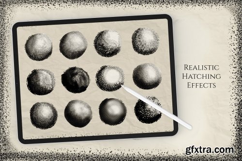 CreativeMarket - Hatch & Stipple Procreate Brushes 5498208