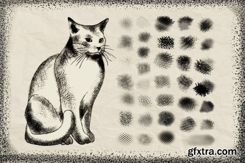 CreativeMarket - Hatch & Stipple Procreate Brushes 5498208