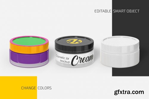 CreativeMarket - Cosmetic Cream Jar Mockup Set 5501866