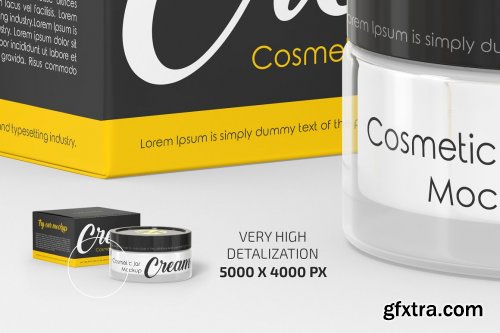 CreativeMarket - Cosmetic Cream Jar Mockup Set 5501866