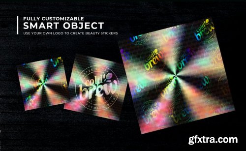 Holographic Sticker Mockup