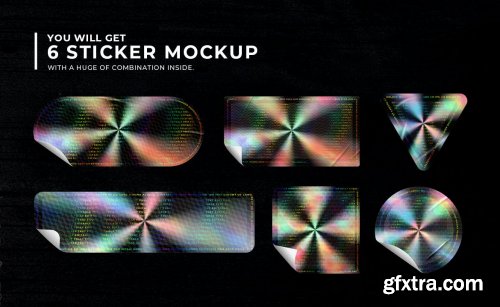 Holographic Sticker Mockup