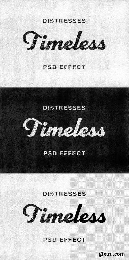 Vintage Distressed Text Effect Mockup 386957398