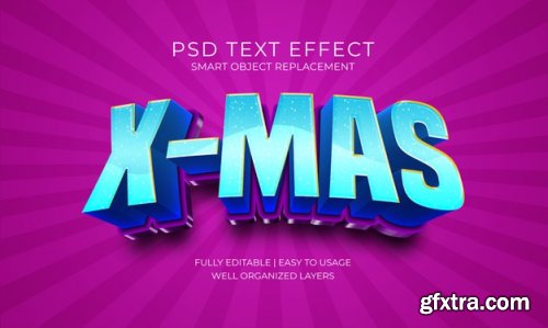 3d text style effect template