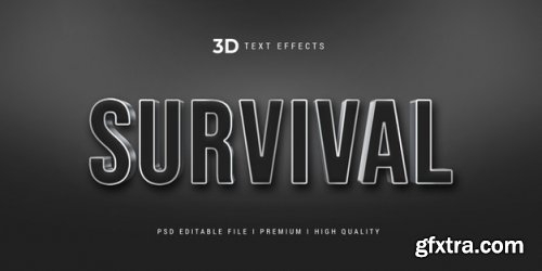 3d text style effect template