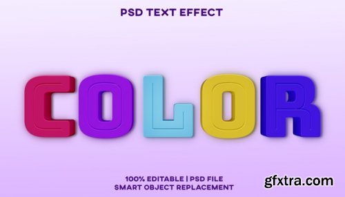 3d text style effect template