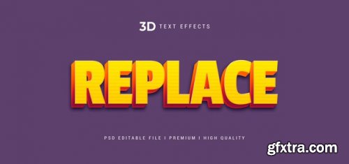 3d text style effect template