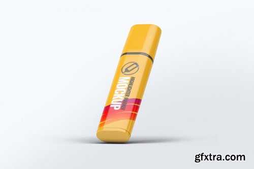 Highlighter Marker Pen Mock-Up