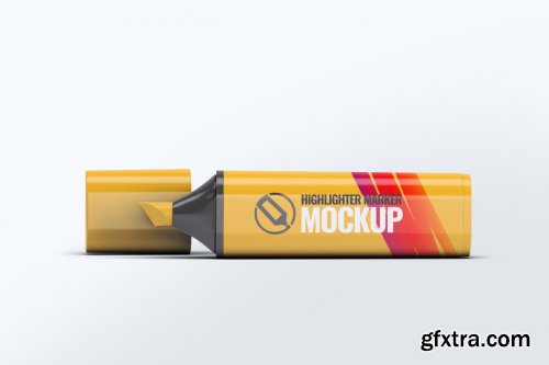 Highlighter Marker Pen Mock-Up