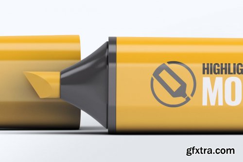 Highlighter Marker Pen Mock-Up