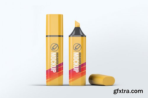 Highlighter Marker Pen Mock-Up