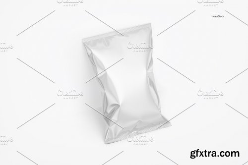 CreativeMarket - Tilted Glossy Snack Package Mockup 4941885