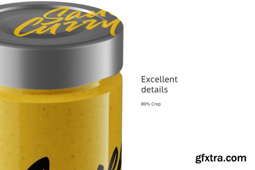 CreativeMarket - Sauce Curry Jar Mockup 4943354