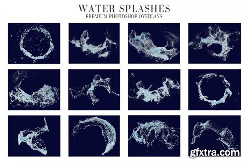 CreativeMarket - Water Splash Overlays Photoshop 4943549