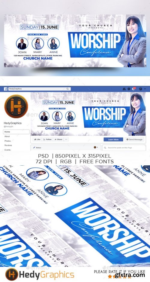 GraphicRiver - Worship Conference Facebook Timeline 28348026