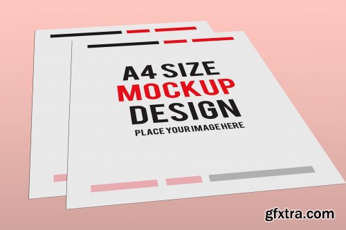 CreativeMarket - A4 Pages Mockup Design 5538924