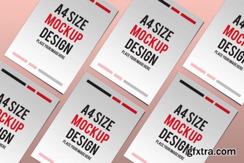 CreativeMarket - A4 Pages Mockup Design 5538924